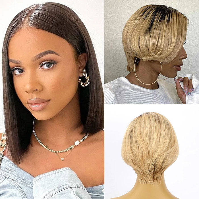 Emma Buy 13x4 Lace Frontal Bob Wig Get Pixie Cut Lace Wig Free