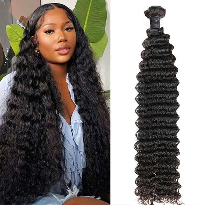 Emma 12A Deep Wave Virgin Human Hair Weave Bundles