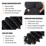 Emma 12A Deep Wave Virgin Human Hair Weave Bundles