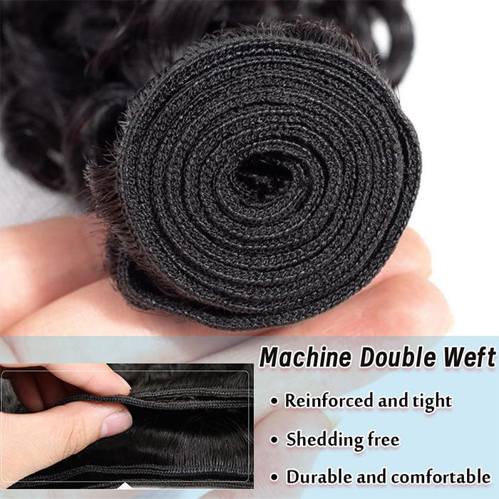 Emma 12A Deep Wave Virgin Human Hair Weave Bundles