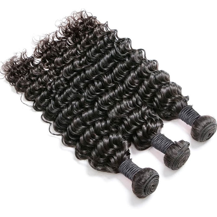 Emma 12A Deep Wave Virgin Human Hair Weave Bundles