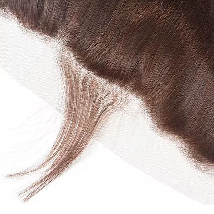 Emma 13x4 Lace Frontal Human Hair Dark Brown Color #2 and Brown Color #4