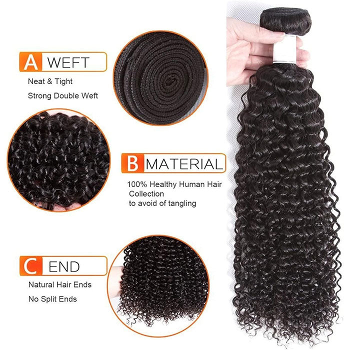 Emma 1 Bundle Virgin Human Hair Kinky Curly Weave Extensions
