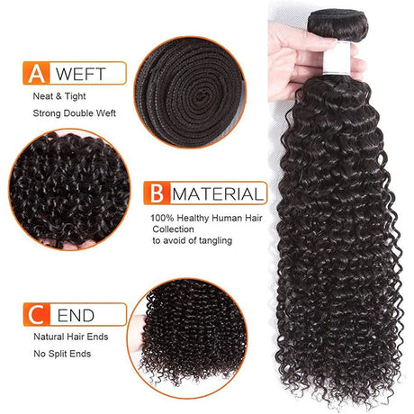 Emma 1 Bundle Virgin Human Hair Kinky Curly Weave Extensions