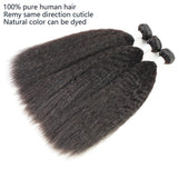 Emma 3 Bundles a Lot Kinky Straight Virgin Human Hair Weave Bundles
