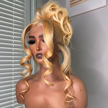 Emma Blonde Color #27 Straight 360 Lace Frontal Wig Human Hair