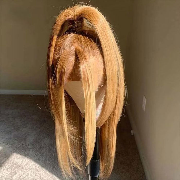 Emma Blonde Color #27 Straight 360 Lace Frontal Wig Human Hair