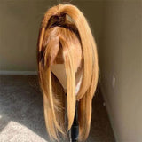 Emma Blonde Color #27 Straight 360 Lace Frontal Wig Human Hair
