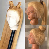 Emma Blonde Color #27 Straight 360 Lace Frontal Wig Human Hair