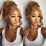 Emma Blonde Color #27 Straight 360 Lace Frontal Wig Human Hair