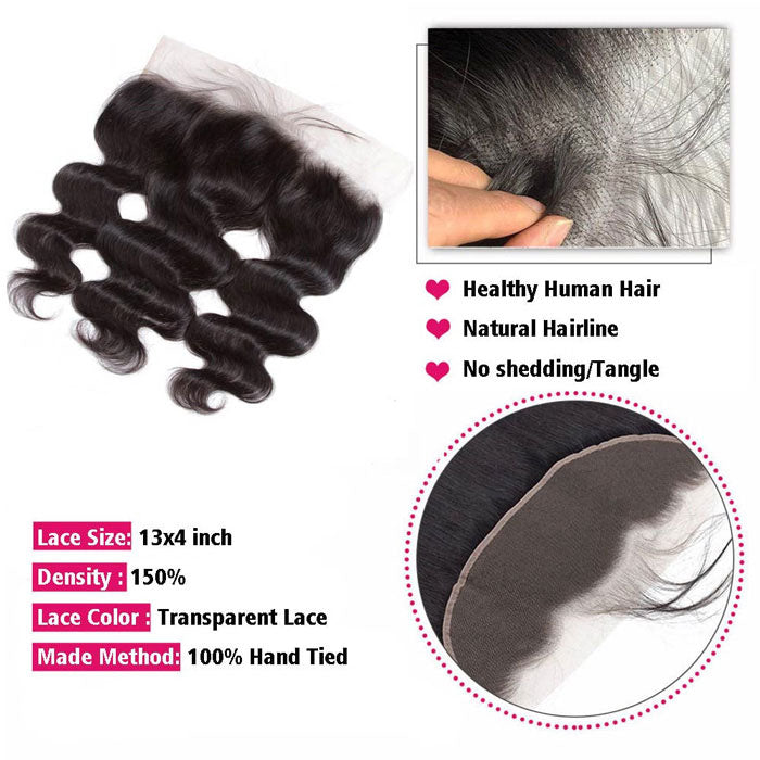Emma Body Wave 13x4 Lace Frontal Pre Plucke Virgin Human Hair