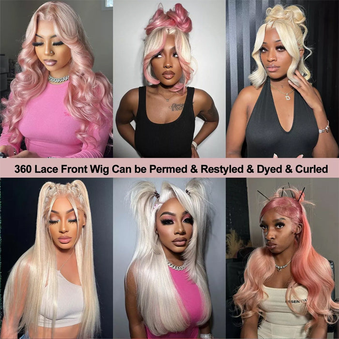 Emma Body Wave 613 Honey Blonde Color 13x4 Lace Frontal Wig Human Hair