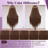 Emma Brown Color 13x4 Frontal Wig Pre Plucked Straight Human Hair
