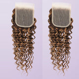 Emma Deep Wave 4x4 Lace Closure Ombre Highlight 4/27 Human Hair