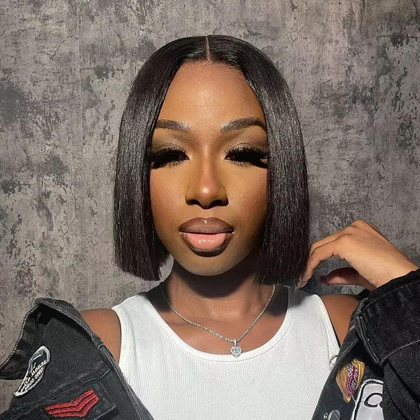 Emma Glueless 2x6 Lace Closure Wig Silky Straight 100% Human Hair
