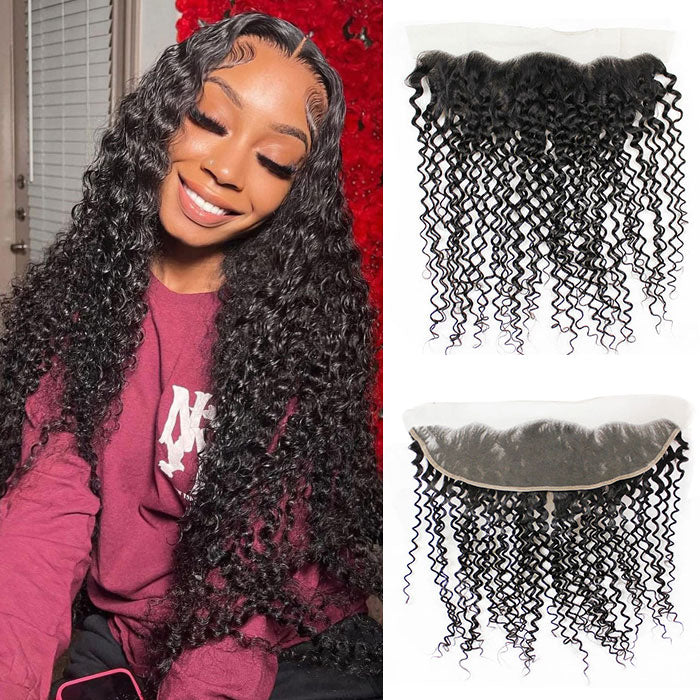 Emma Jerry Curly 13x4 Lace Frontal Virgin Human Hair Flash Sale
