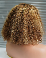 Emma Jerry Curly Piano Highlight Color 13x4 Full Frontal Wig Human Hair