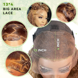 Emma Jerry Curly Piano Highlight Color 13x4 Full Frontal Wig Human Hair