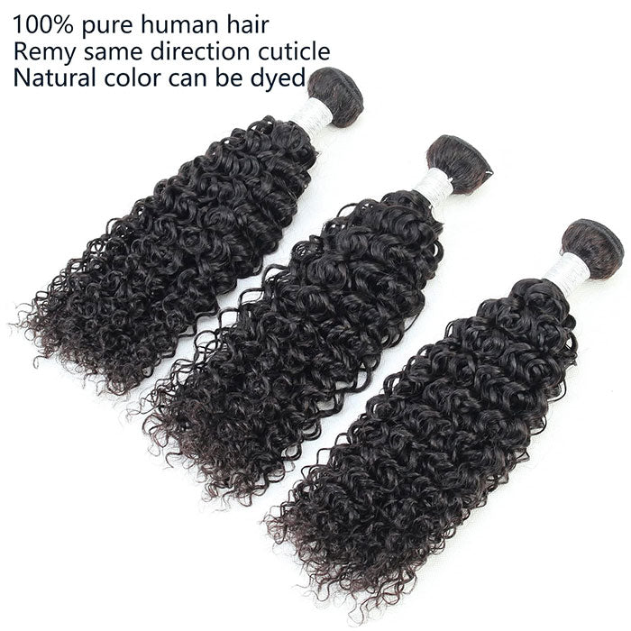 Emma Jerry Curly Virgin Human Hair Weave 3 Bundles Deals