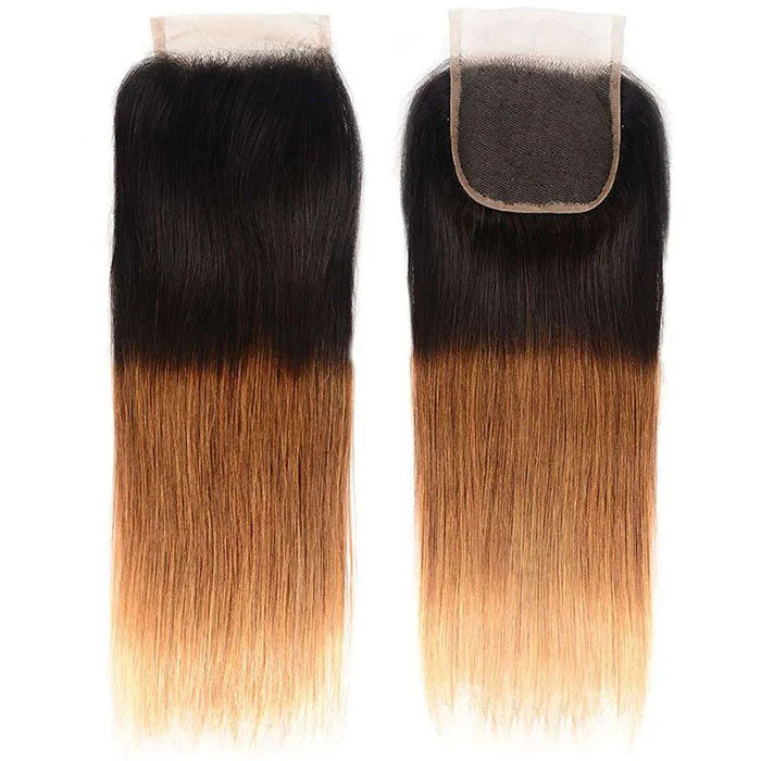 Emma Ombre Blonde Color 4x4 Lace Closure Pre Plucked Human Hair