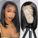 Emma Short Bob 13x4 Lace Frontal Wig Pre Plucked Virgin Human Hair