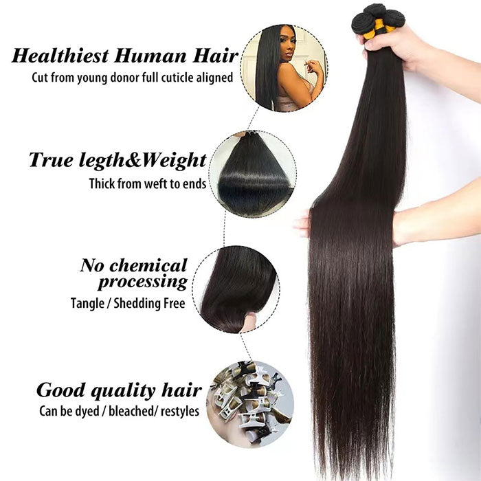 Emma Silky Straight 1 Bundle Deal 38 Inches Virgin Human Hair Weave