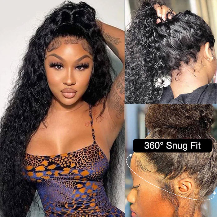 Emma Water Wave 360 Lace Frontal Wig Wet and Wavy Virgin Human Hair Flash Sale