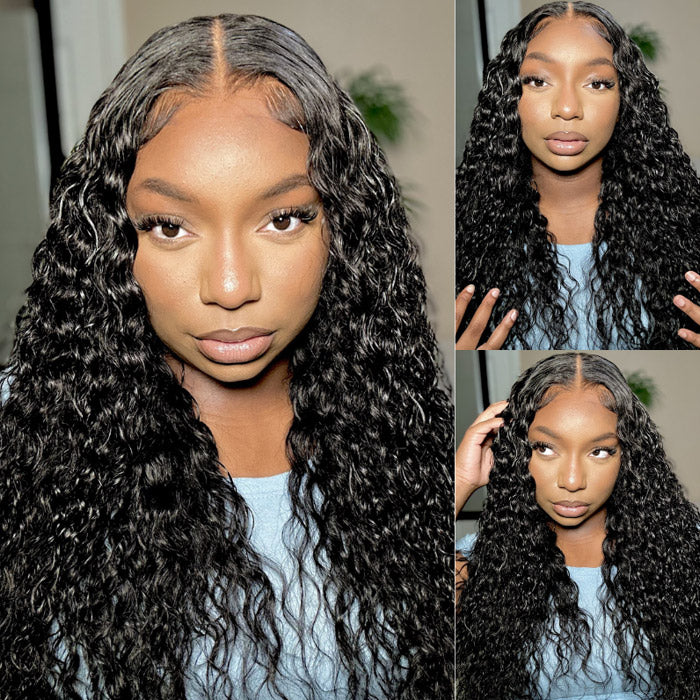 Emma Water Wave 4x4 Lace Closure Wig Pre Plucked Virgin Human Hair