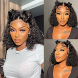 Emma Water Wave Short Bob 13x4 Lace Frontal Wig Wet and Wavy Human Hair