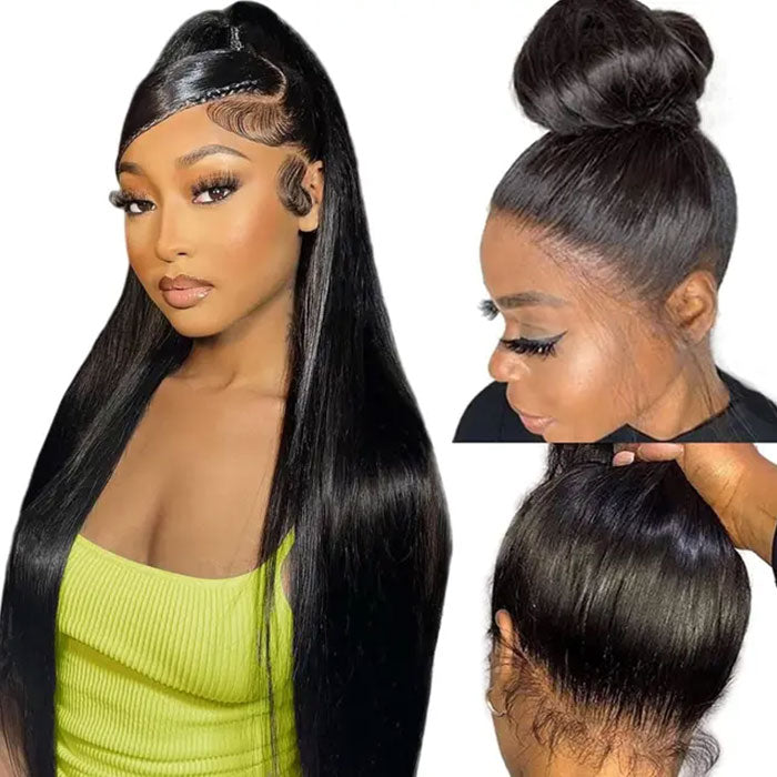 Emma 360 Lace Frontal Wig Pre Plucked Straight Virgin Human Hair
