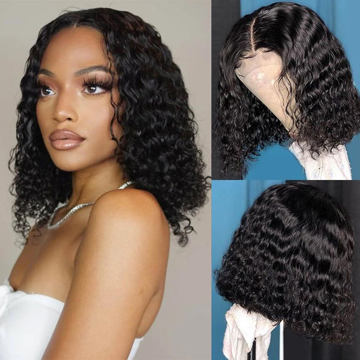 Emma Deep Wave 13x4 Lace Frontal Wig Pre Plucked Curly Virgin Human Hair