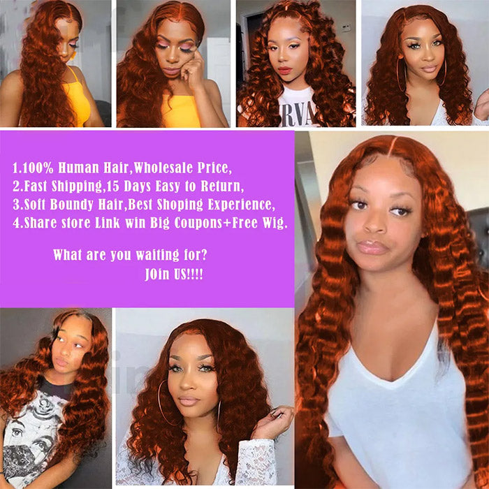 Emma Flash Sale Loose Deep Wave 13x4 Lace Frontal Wig 3 Color You Can Choose