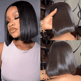 Emma New! 13X4 250% Density Supper Double Drawn Bob Wig Pre Plucked Flash Sale