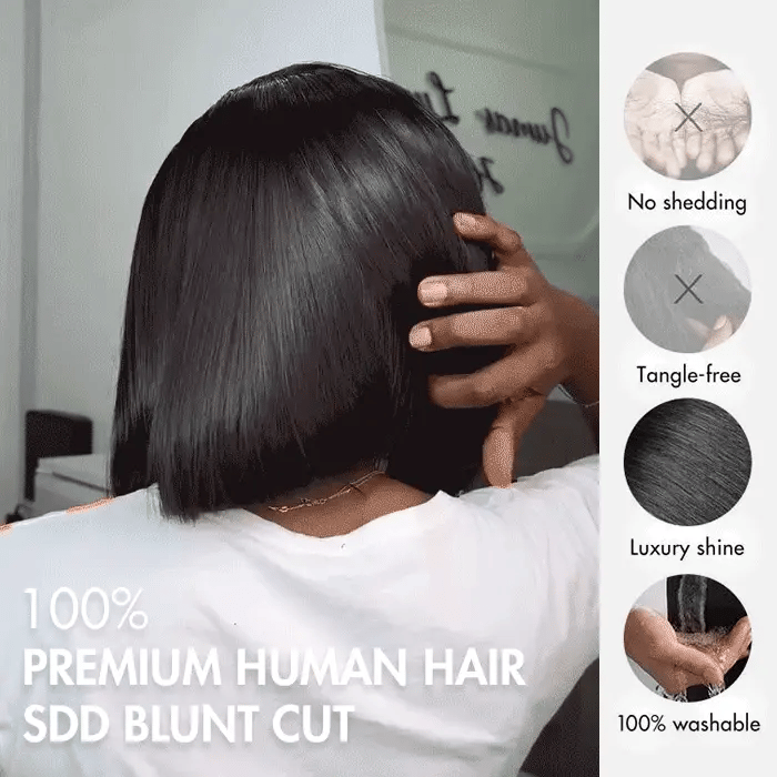 Emma New! 13X4 250% Density Supper Double Drawn Bob Wig Pre Plucked Flash Sale
