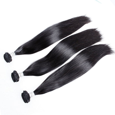 Emma Straight Virgin Human Hair Weave 3 Bundles with 4x4 Lace Closure