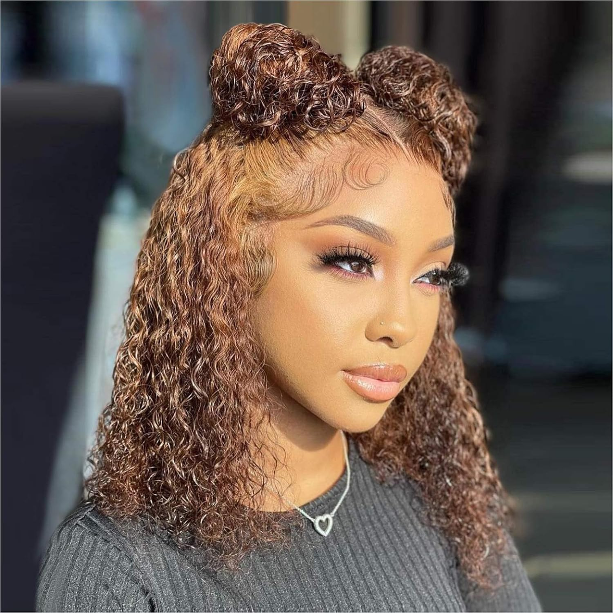 Emma Water Wave Short Bob 13x4 Frontal Wig Piano Color Human Hair