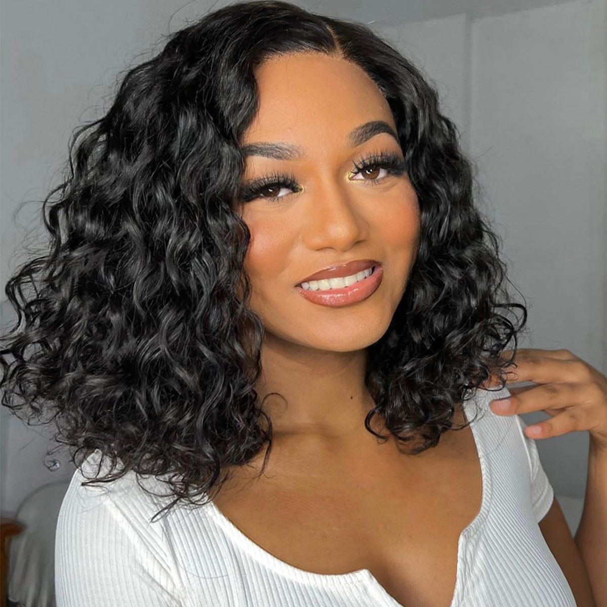 Emma Wet and Wavy 13x4 Lace Frontal Wig Water Wave Glueless 5x5 Wig Virgin Human Hair