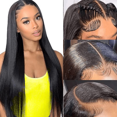 Emmal Straight 13x4 Lace Frontal Wig Pre Plucked Virgin Human Hair