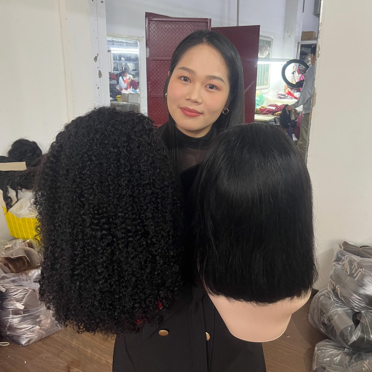 Emma Combo Sale SDD Jerry Curly Frontal Wig & 10" DD Bob Wig