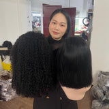 Emma Combo Sale SDD Jerry Curly Frontal Wig & 10" DD Bob Wig