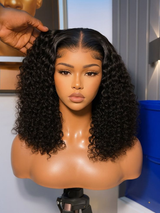 Emma Glueless 4x4 Jerry Curly Bob Wig 100% Human Hair