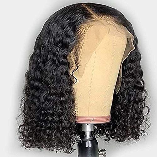 Emma Black Color Short Bob 13x4 Frontal Bob Wig Pre Plucked 100% Human Hair