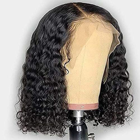 Emma Black Color Short Bob 13x4 Frontal Bob Wig Pre Plucked 100% Human Hair