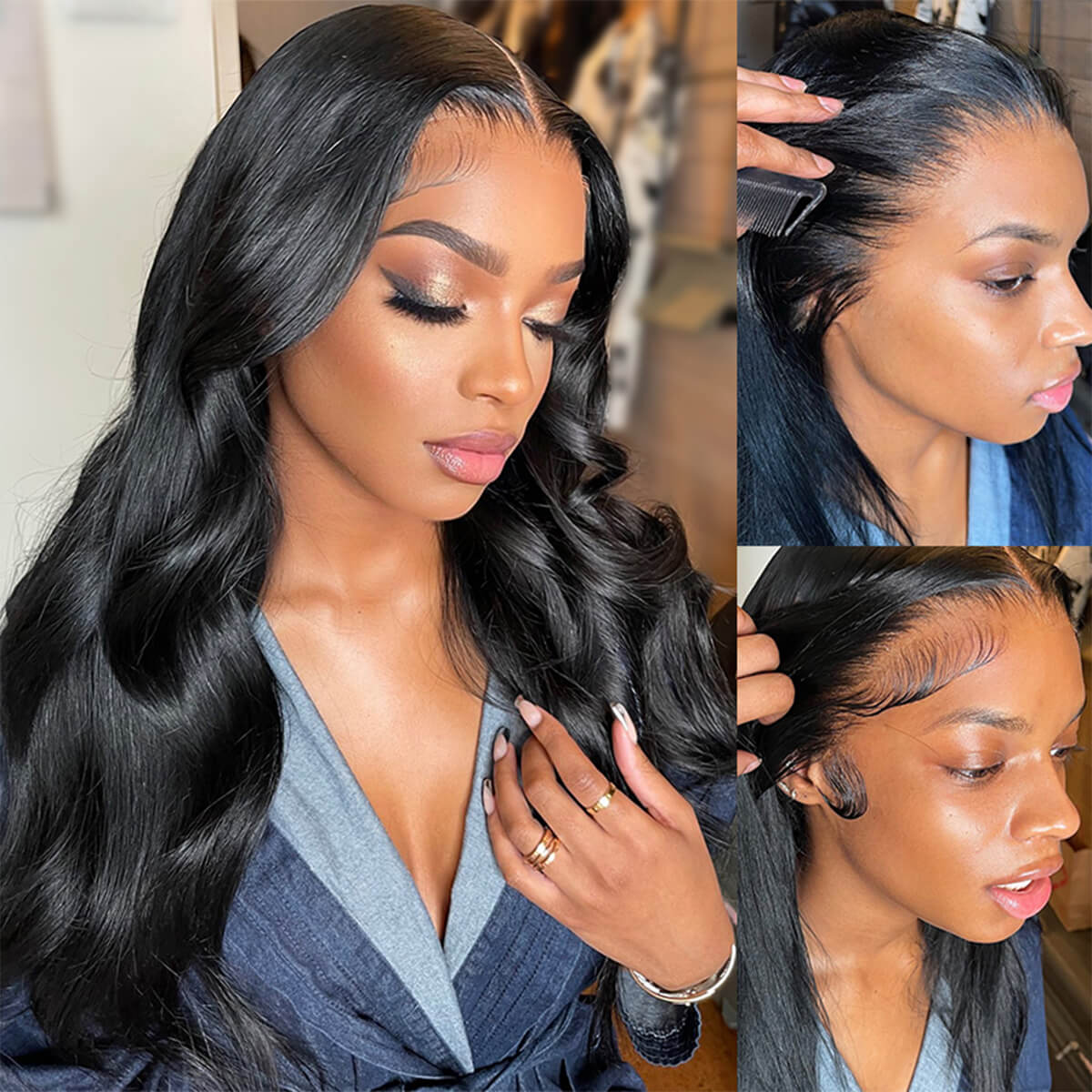 Emma Body 13x4 Lace Frontal Wig / Pre-Plucked 5x5 Wig Virgin Human Hair