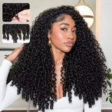 Burmese Curly Wig Human Hair 13x4 Lace Front Wigs Human Hair 220 Density  Pre Plucked Virgin Remy Hair with Spiral End Natural