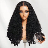 Burmese Curly Wig Human Hair 13x4 Lace Front Wigs Human Hair 220 Density  Pre Plucked Virgin Remy Hair with Spiral End Natural