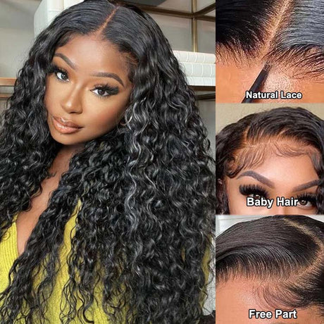 Hot Combo | Emma Glueless 13x4 Full Frontal Bob Wig+ Water Wave Human Hair