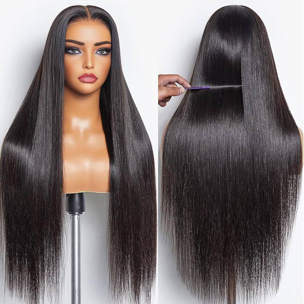 EMMA Glueless Comfort Wig 250% Density Straight with 13x4 Closure Lace Wig Pre Plucked Glueless 5x5 Wig Virgin Human Hair
