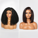 Emma Glueless Combo Sale SDD Jerry Curly Frontal Wig & 10" DD Bob Wig