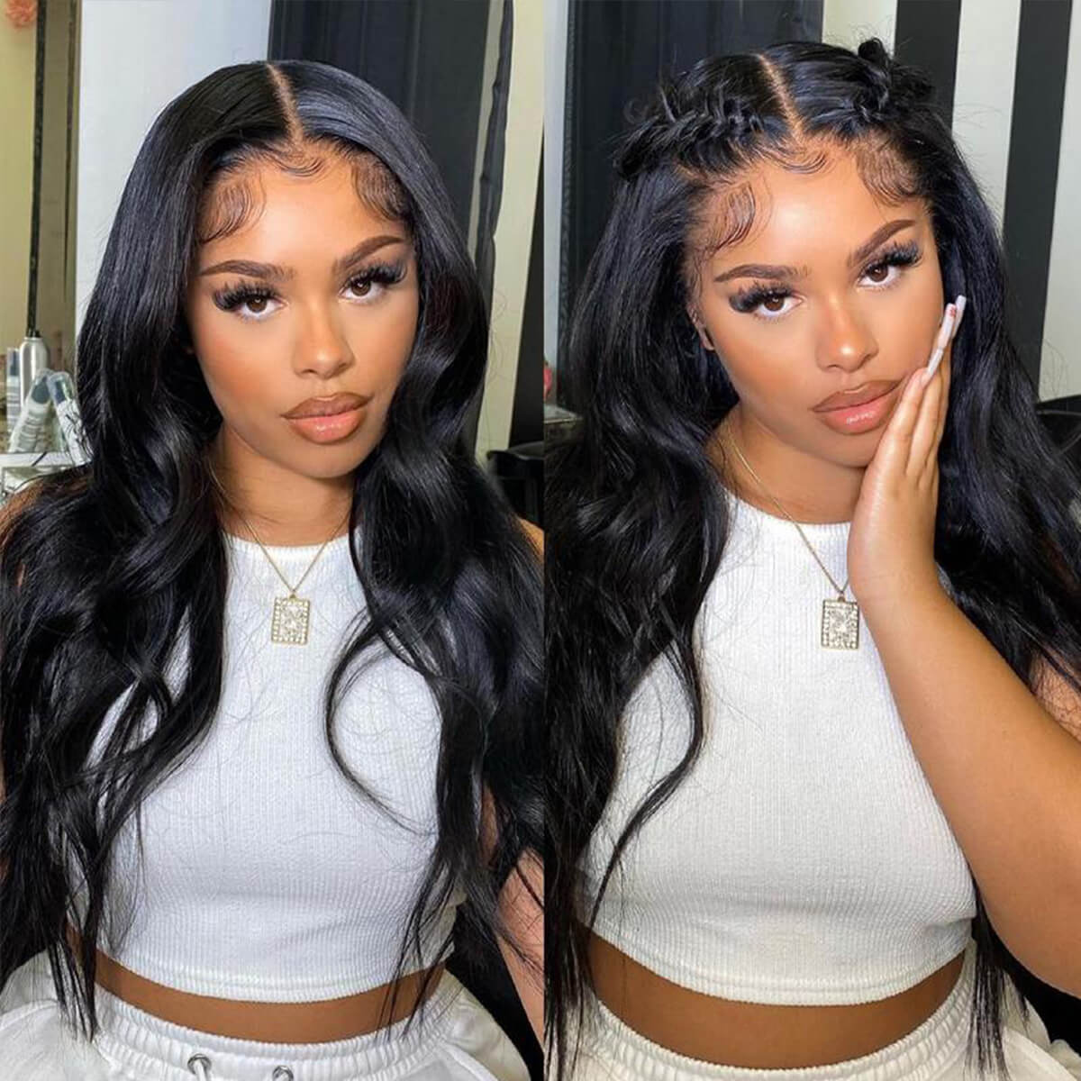 Emma Body 13x4 Lace Frontal Wig / Pre-Plucked 5x5 Wig Virgin Human Hair
